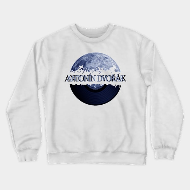 Antonín Dvořák blue moon vinyl Crewneck Sweatshirt by hany moon